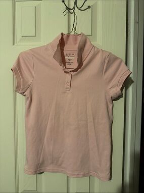 George Light Pink Short-Sleeve Polo Top
